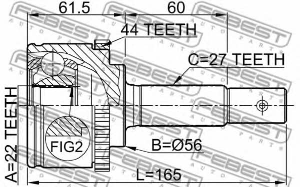 Купити Febest 0210P11A44 – суперціна на 2407.PL!