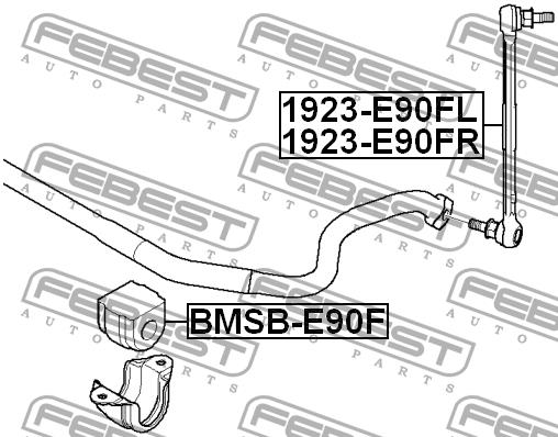 Tuleja stabilizatora przedniego Febest BMSB-E90F
