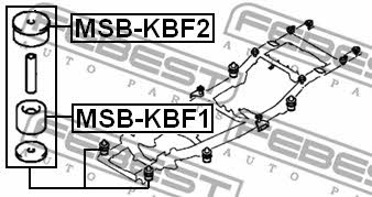 Subframe silent block Febest MSB-KBF1