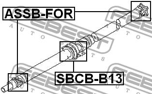 Febest Driveshaft outboard bearing – price 282 PLN