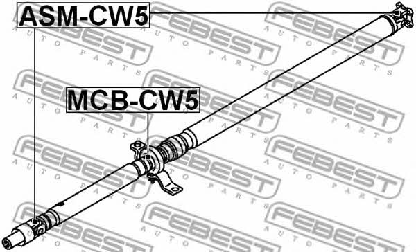 Podpora wału napędowego Febest MCB-CW5