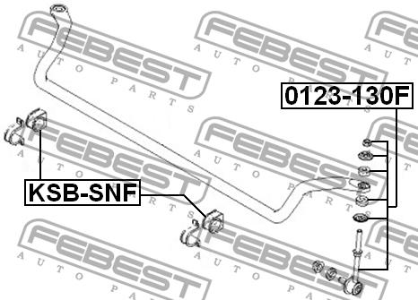 Febest Front stabilizer bush – price 14 PLN