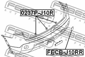 Plug towing hook Febest FECB-J10RR