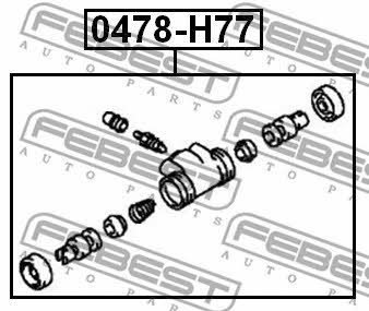 Wheel Brake Cylinder Febest 0478-H77