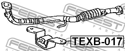 Exhaust mounting bracket Febest TEXB-017