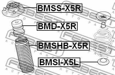Rear shock absorber bump Febest BMD-X5R