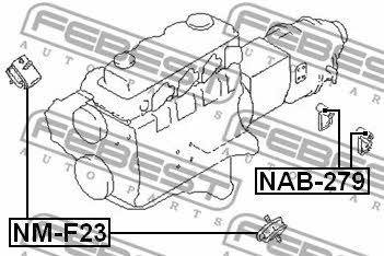 Подушка двигателя передняя Febest NM-F23