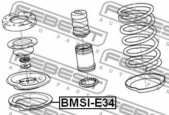 Miseczka sprężyny zawieszenia przednia Febest BMSI-E34