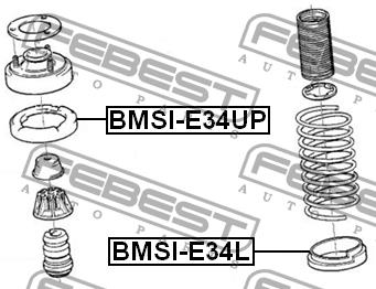 Miseczka sprężyny zawieszenia tylna Febest BMSI-E34UP