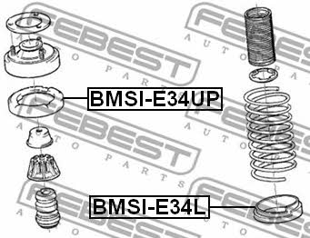 Miseczka sprężyny zawieszenia tylna Febest BMSI-E34L