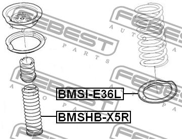 Тарелка пружины подвески передняя Febest BMSI-E36L