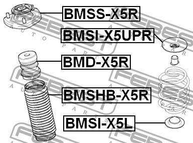 Miseczka sprężyny zawieszenia tylna Febest BMSI-X5L