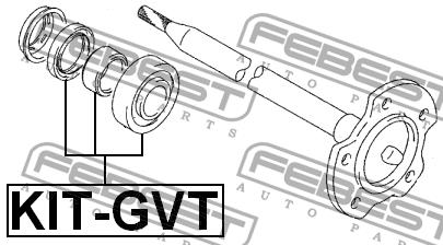Axle bearing Febest KIT-GVT
