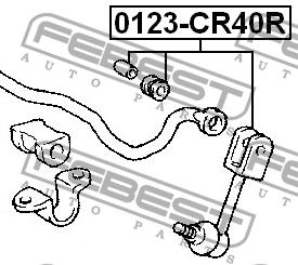 Łącznik stabilizatora tylnego Febest 0123-CR40R