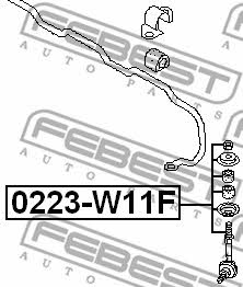 Łącznik stabilizatora przedniego Febest 0223-W11F
