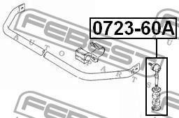 Łącznik stabilizatora przedniego Febest 0723-60A