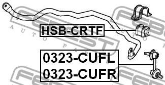 Łącznik stabilizatora przedniego prawy Febest 0323-CUFR