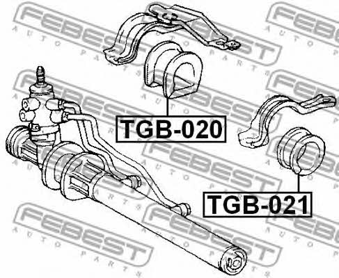 Zahnstange-Silentblock Febest TGB-020