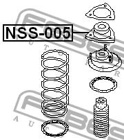 Опора заднего амортизатора Febest NSS-005