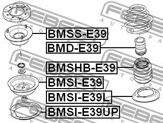 Miseczka sprężyny zawieszenia przednia Febest BMSI-E39L