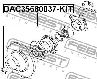 Febest Front Wheel Bearing Kit – price 74 PLN