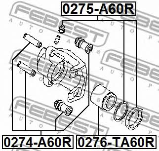 Febest Rear brake caliper piston – price 51 PLN