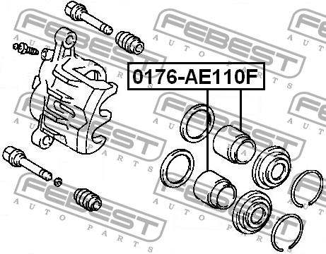 Febest Front brake caliper piston – price 54 PLN