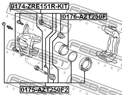 Febest Front brake caliper piston – price 53 PLN