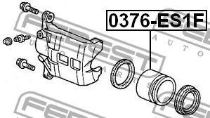 Febest Front brake caliper piston – price 46 PLN