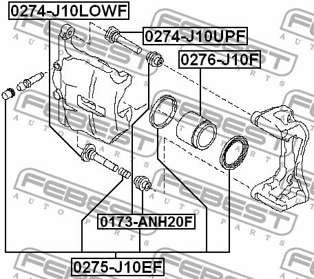 Febest Front brake caliper piston – price 33 PLN