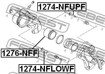 Поршень переднего тормозного суппорта Febest 1276-NFF