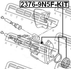 Поршень переднього гальмівного супорта Febest 2376-9N5F-KIT