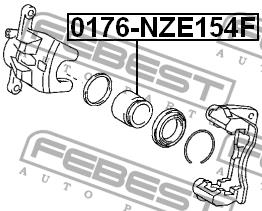 Febest Front brake caliper piston – price 50 PLN