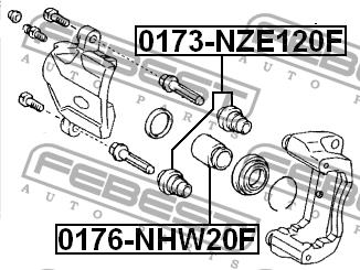 Febest Bremssattelkolben vorne – Preis 50 PLN