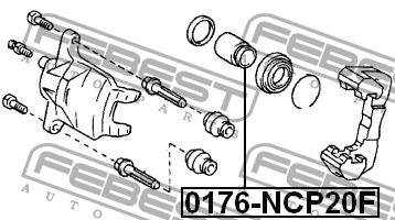 Febest Front brake caliper piston – price 30 PLN