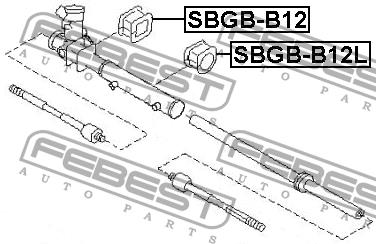 Silent block steering rack Febest SBGB-B12L