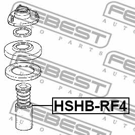 Bellow and bump for 1 shock absorber Febest HSHB-RF4