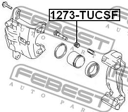 Bellow, brake caliper guide Febest 1273-TUCSF