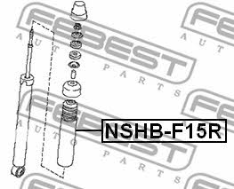 Osłona z odbójem dla 1 amortyzatora Febest NSHB-F15R