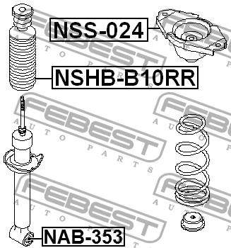 Febest Bellow and bump for 1 shock absorber – price 52 PLN