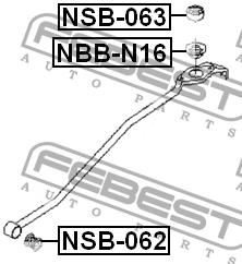 Osłona przeciwpyłowa jarzma skrzyni biegów Febest NBB-N16