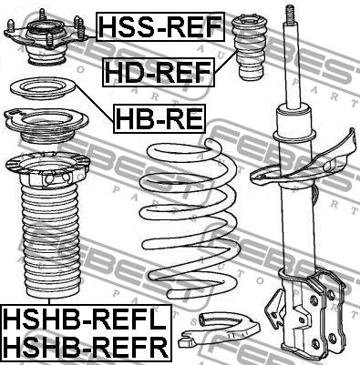 Osłona amortyzatora przedniego Febest HSHB-REFR