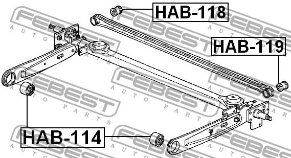 Febest Silentblock rear beam – price 70 PLN