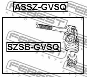 Steering shaft Febest ASSZ-GVSQ
