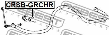 Tuleja stabilizatora tylnego Febest CRSB-GRCHR