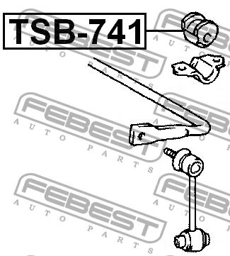 Tuleja stabilizatora tylnego Febest TSB-741