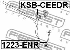 Tuleja stabilizatora tylnego Febest KSB-CEEDR