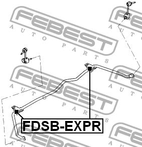 Tuleje stabilizatora tylnego, komplet Febest FDSB-EXPR