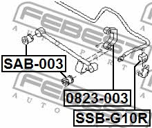 Втулка стабилизатора заднего Febest SSB-G10R