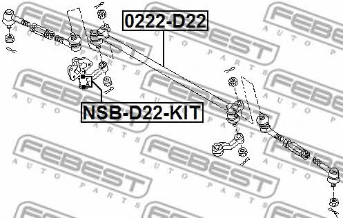 Lenkpendelbuchse Febest NSB-D22-KIT